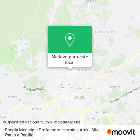 Escola Municipal Professora Hermínia Araki mapa
