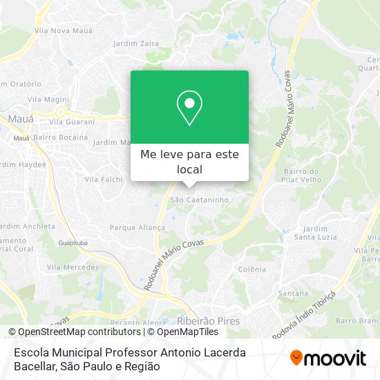 Escola Municipal Professor Antonio Lacerda Bacellar mapa