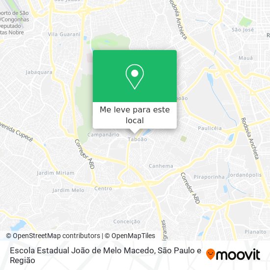 Escola Estadual João de Melo Macedo mapa
