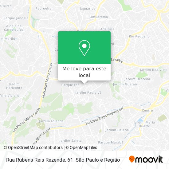 Rua Rubens Reis Rezende, 61 mapa