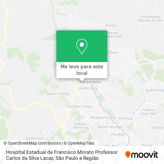 Hospital Estadual de Francisco Morato Professor Carlos da Silva Lacaz mapa