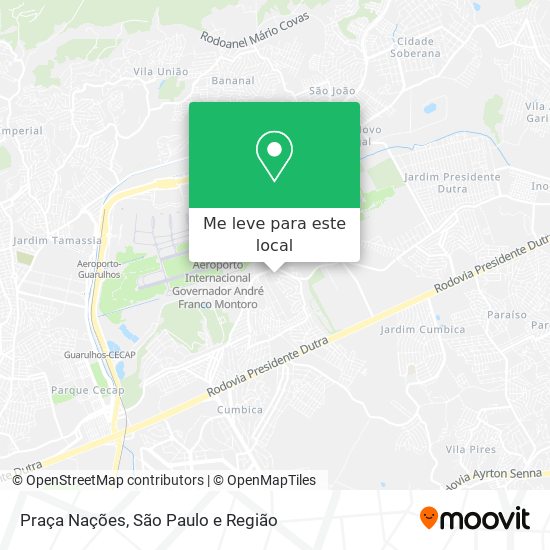 Praça Nações mapa