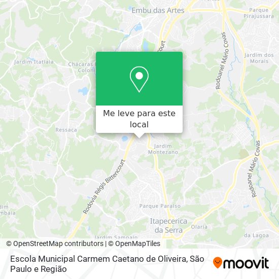 Escola Municipal Carmem Caetano de Oliveira mapa