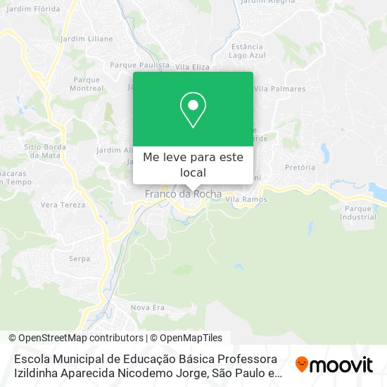 Escola Municipal de Educação Básica Professora Izildinha Aparecida Nicodemo Jorge mapa