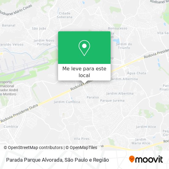 Parada Parque Alvorada mapa