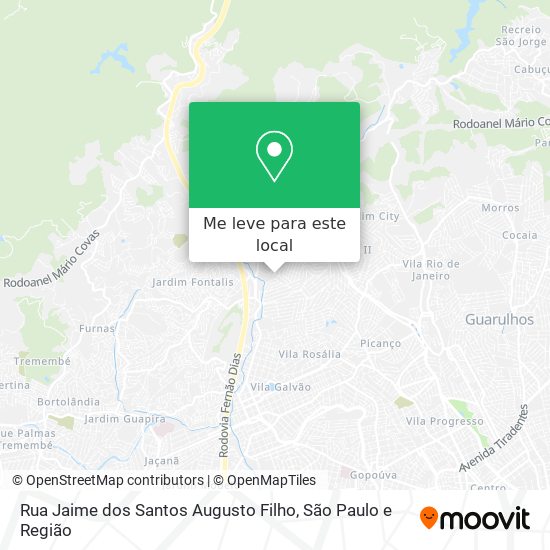 Rua Jaime dos Santos Augusto Filho mapa