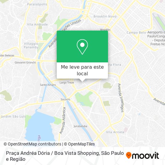 Praça Andréa Dória / Boa Vista Shopping mapa