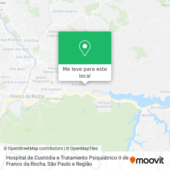 Hospital de Custódia e Tratamento Psiquiátrico II de Franco da Rocha mapa