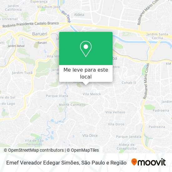 Emef Vereador Edegar Simões mapa
