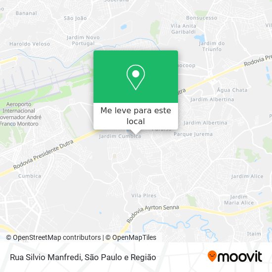 Rua Silvio Manfredi mapa