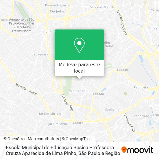 Escola Municipal de Educação Básica Professora Creuza Aparecida de Lima Pinho mapa