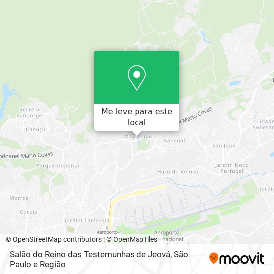 Salão do Reino das Testemunhas de Jeová mapa
