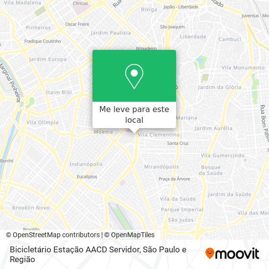 Bicicletário Estação AACD Servidor mapa