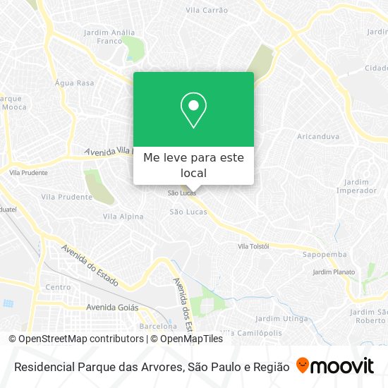 Residencial Parque das Arvores mapa