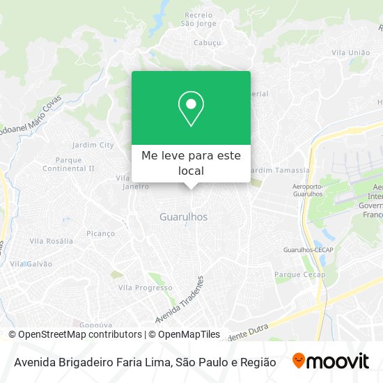 Avenida Brigadeiro Faria Lima mapa