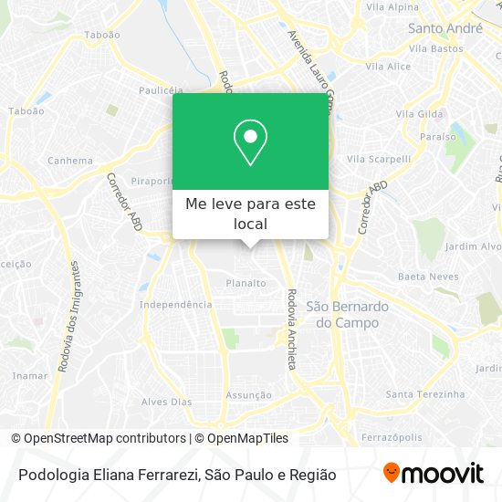 Podologia Eliana Ferrarezi mapa