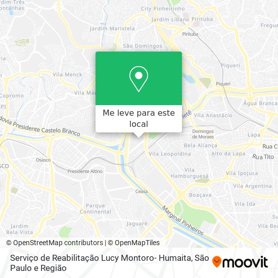 Serviço de Reabilitação Lucy Montoro- Humaita mapa