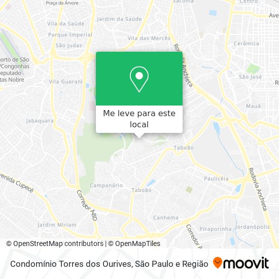 Condomínio Torres dos Ourives mapa