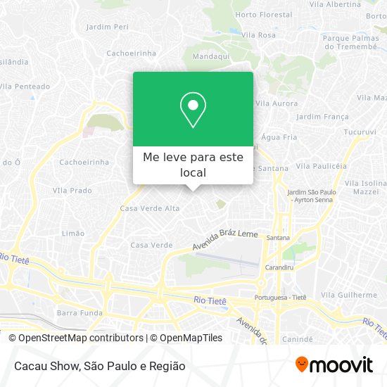 Cacau Show mapa