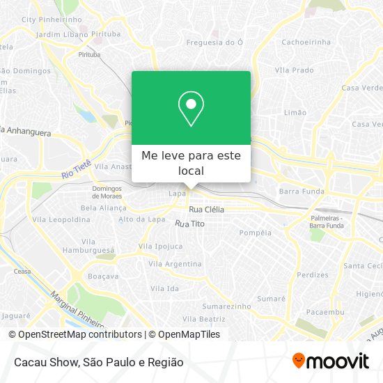 Cacau Show mapa