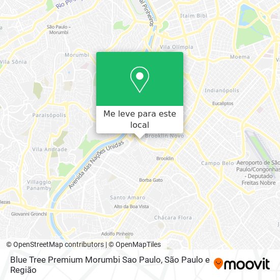 Blue Tree Premium Morumbi Sao Paulo mapa