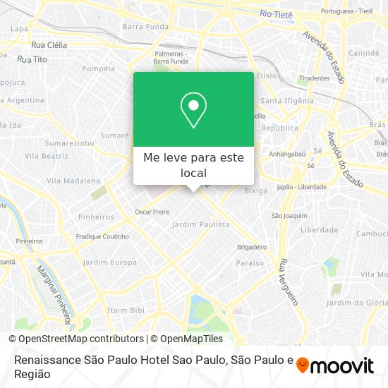Renaissance São Paulo Hotel Sao Paulo mapa