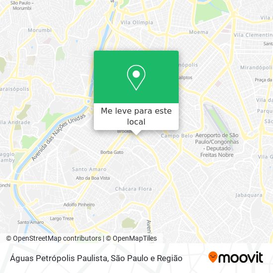 Águas Petrópolis Paulista mapa