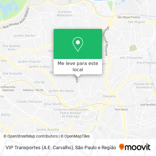 VIP Transportes (A.E. Carvalho) mapa