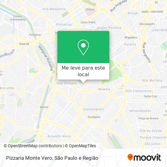 Como chegar até Pizzaria Monte Vero em Itaim Bibi de Ônibus, Metrô ou Trem?