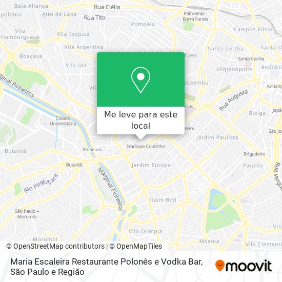 Maria Escaleira Restaurante Polonês e Vodka Bar mapa