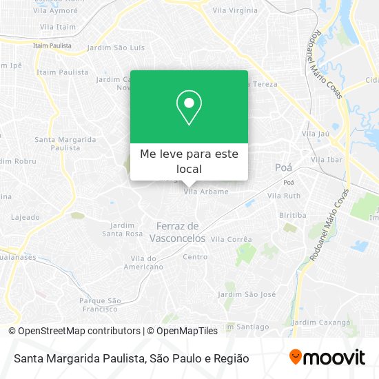 Santa Margarida Paulista mapa