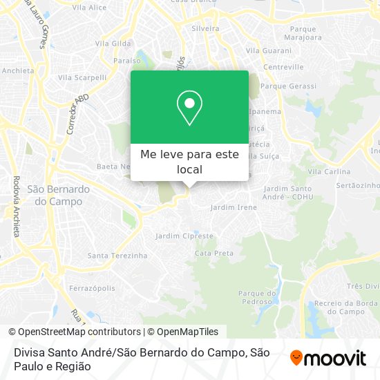 Divisa Santo André / São Bernardo do Campo mapa