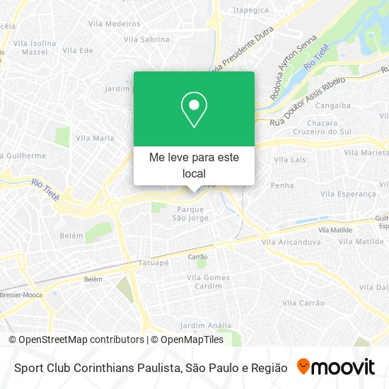 Sport Club Corinthians Paulista mapa