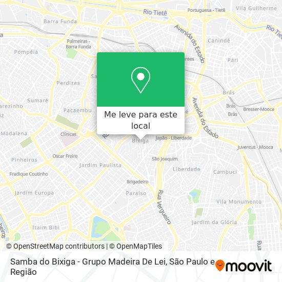 Samba do Bixiga - Grupo Madeira De Lei mapa