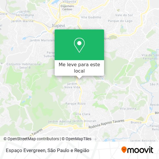 Espaço Evergreen mapa