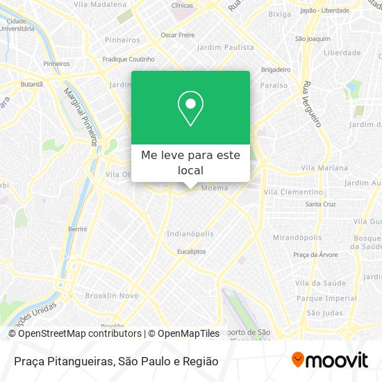 Praça Pitangueiras mapa