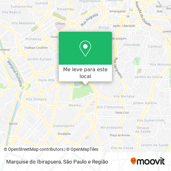 Marquise do Ibirapuera mapa