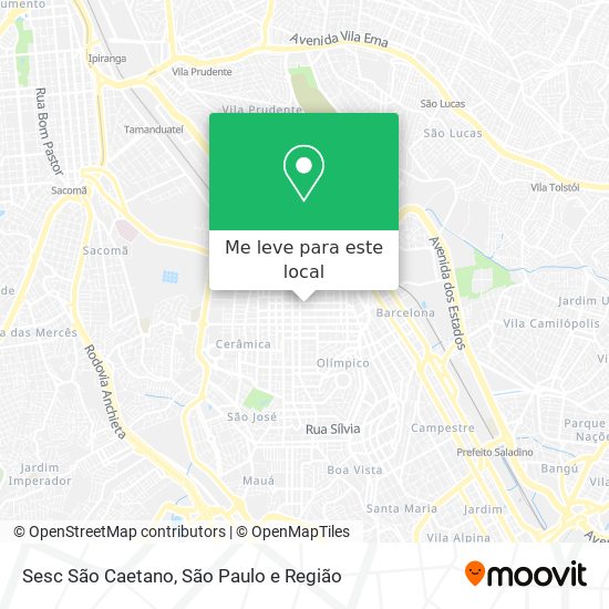 Sesc São Caetano mapa