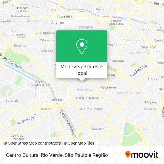 Centro Cultural Rio Verde mapa