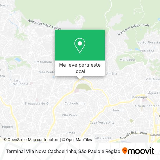 Terminal Vila Nova Cachoeirinha mapa