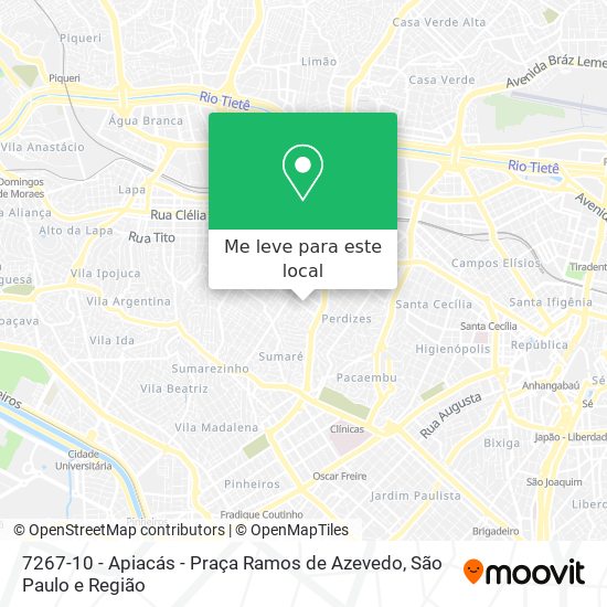7267-10 - Apiacás - Praça Ramos de Azevedo mapa