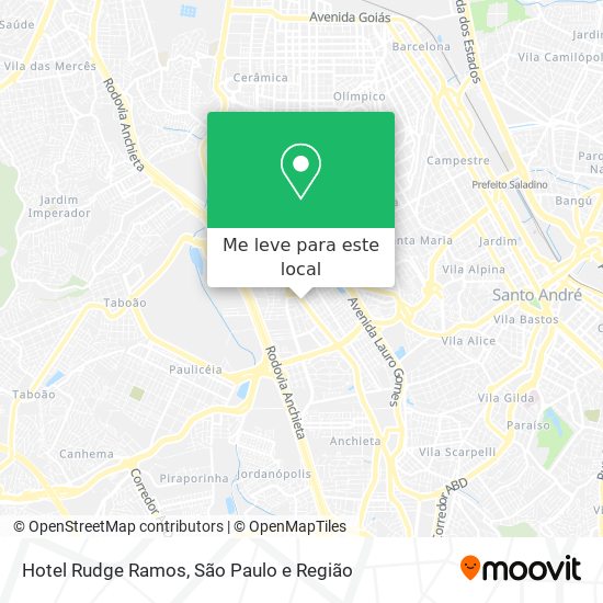 Hotel Rudge Ramos mapa