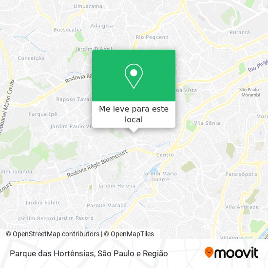 Parque das Hortênsias mapa