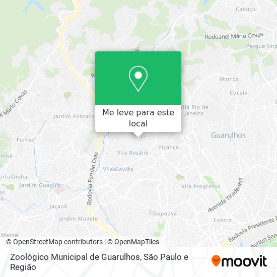 Zoológico Municipal de Guarulhos mapa