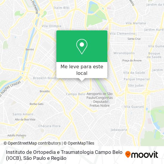 Instituto de Ortopedia e Traumatologia Campo Belo (IOCB) mapa