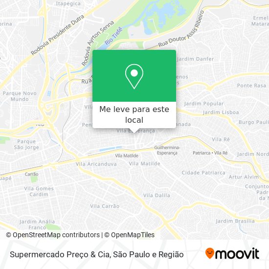 Supermercado Preço & Cia mapa