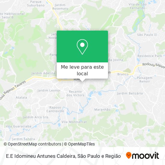 E.E Idomineu Antunes Caldeira mapa