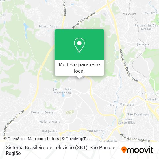 Sistema Brasileiro de Televisão (SBT) mapa