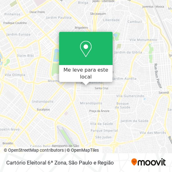 Cartório Eleitoral 6ª Zona mapa