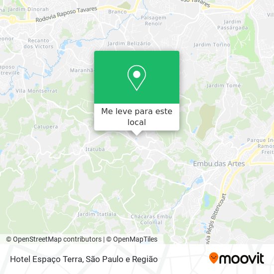 Hotel Espaço Terra mapa